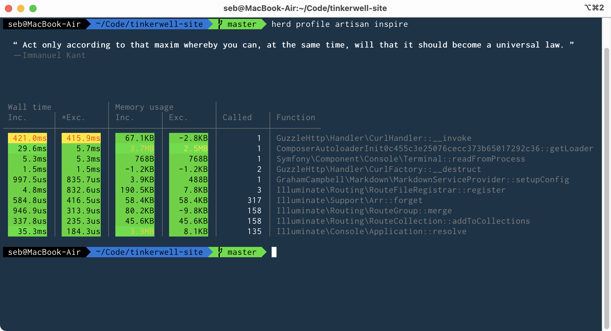 Profiler Settings