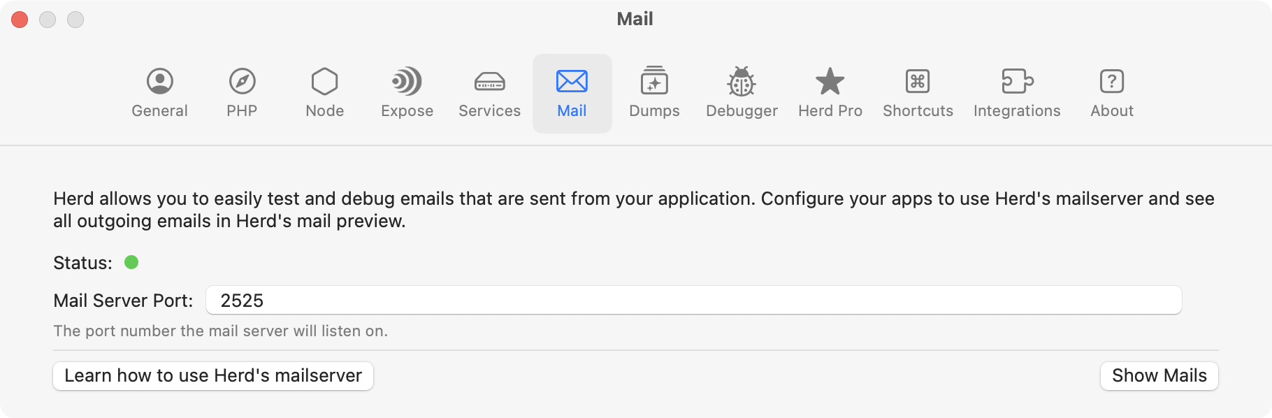 Herd Pro Mail Server Settings